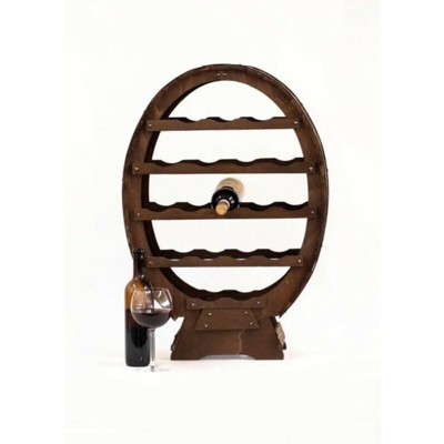 Cantinetta porta bottiglia in legno botte 18 POSTI