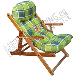 Poltrona relax lusso cuscino reclinabile super imbottito con struttura naturale VERDE NATURALE características