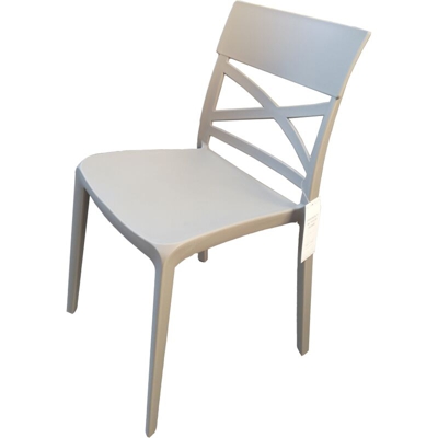 Sedia VENUS in polipropilene impilabile GRIGIO set 1