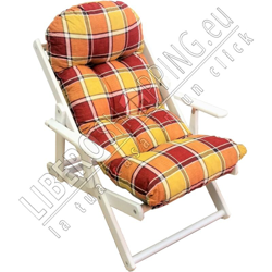 Poltrona RELAX reclinabile in 3 posizioni con telaio BIANCO ARANCIO características