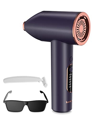 KENSEN Epilatore Luce Pulsata,IPL Laser Depilatore Luce Pulsata donna uomo con Rasoio,Indolore con Tubo Luminoso per Quarzo,Depilazione di Precisione 