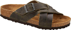 Lugano Unisex-Adulto Sandalo in Cuoio Grasso Sbiadito Color Kaki EU(45) precio