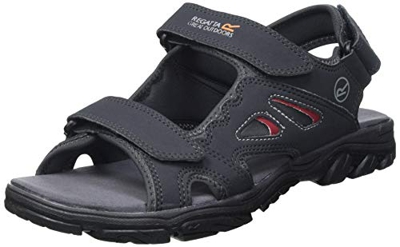Regatta Holcombe Vent, Sandal Uomo, Ash/RioRed, 42 EU