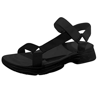 sandali donna sportive scarp comod estiv ciabatte spugna donna aperte sandali donna wide fit scarpe donna zeppa espadrillas donna zeppa lacci (C13-Bla