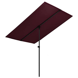 Famehours Ombrellone da Esterni con Palo in Alluminio 180x130cm bordò características