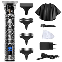macchinetta per capelli professionale,Tagliacapelli Uomo,hair trimmer,taglia barba elettrico,Con LCD, 3 pettini limite, mantello da parrucchiere,trimm en oferta