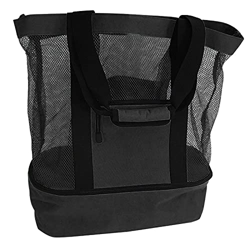 HFDHD Borsa da Picnic Oversize da Donna Vano Frigorifero in Rete Borsa da Spiaggia Chiusa con Cerniera, con Borsa Termica Staccabile, per Picnic in Ca características