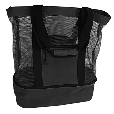 HFDHD Borsa da Picnic Oversize da Donna Vano Frigorifero in Rete Borsa da Spiaggia Chiusa con Cerniera, con Borsa Termica Staccabile, per Picnic in Ca