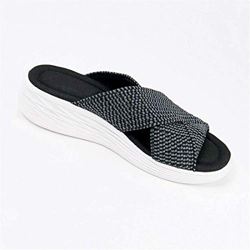 ZHiveA Product up-Gradation-Stretch Cross Orthotic Slide Sandals Unisex (7,Black) características