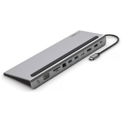 Belkin Connect Usb-c 11-in-1 Multiport Dock - Dockingstation - Usb-c - Vga, Hdmi, Dp - Gige (inc004btsgy)