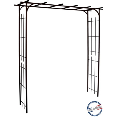 Louis Moulin 3289920030367 - Pergola grande quadrata per piante rampicanti, in ferro anticato, 187 x 40 x 198 cm