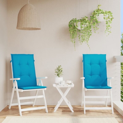 YOUTHUP 2 pz Cuscini per Sedie da Giardino Blu 120x50x3 cm - Blu