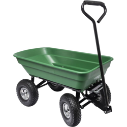 WerkaPro 10946 - Carrello per rimorchio da giardino, 52 litri, fino a 120 kg, montato su 4 ruote gonfiabili, 2 assali, 1 direzionale en oferta