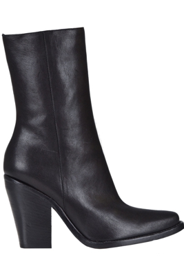 Leather texan ankle boots