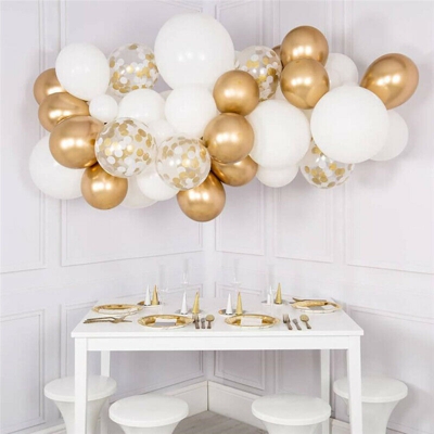 Macaron Pastello Arco Palloncino Ghirlanda Kit Baby Shower Matrimonio Compleanno Festa Decor (Bianco)