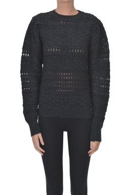 Cut-out knit pullover