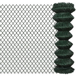 YOUTHUP Recinzione a Rete in Acciaio 1,25x25 m Verde - Verde en oferta
