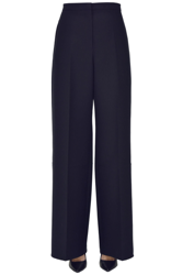Wide leg wool trousers en oferta