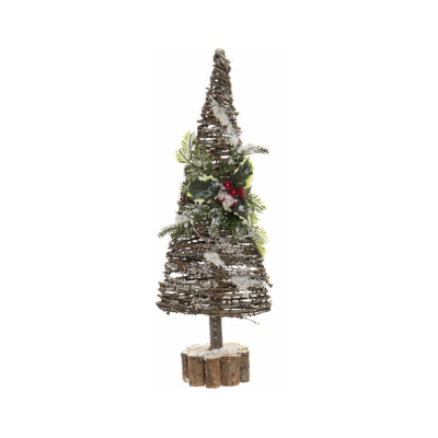 Albero di Natale Legno Rattan (15 x 10 x 41 cm) - Dkd Home Decor