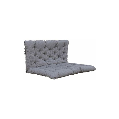 Ambientehome Cuscino per pallet con schienale seduta/120 x 80 cm, schienale 120 x 60 cm, grigio chiaro