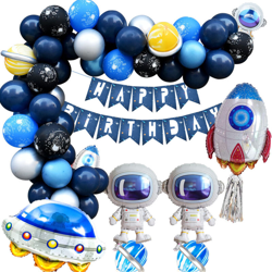 80 pz Space Astronaut Tema Palloncino Ghirlanda Kit Fiocco Decorazione Festa Compleanno Battesimo Del Bambino características