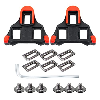 SPD SL Tacchetti per bicicletta , compatibile con Shimano SPD-SL Bicycle Cleat, 6 gradi Float- per Road Bike & Indoor Cycling & Mountain MTB & Peloton