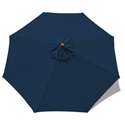 ABCCANOPY - Ombrello di Ricambio per Esterni, 2,7 m, con 8 Stecche, 23 + Colori, Navy Blue-05A precio