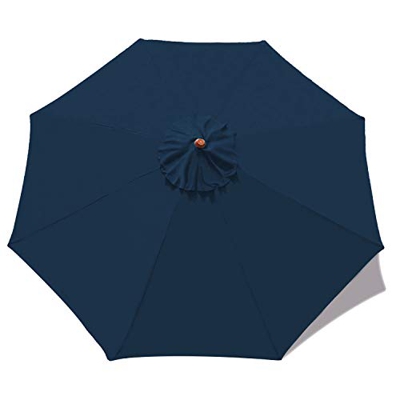 ABCCANOPY - Ombrello di Ricambio per Esterni, 2,7 m, con 8 Stecche, 23 + Colori, Navy Blue-05A
