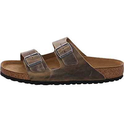 Birkenstock Arizona SFB Faded Khaki Pelle oliata Uomini EU(44)