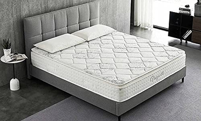 Vesgantti Materasso Una Piazza E Mezza, Materasso 140x200x26cm a Molle Insacchettate Individuali e Memory Foam, Materasso Ibrido, Supporto Ergonomico 