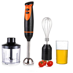 Pilvnar Frullatore Immersione 300W, Frusta elettrica, Minipimer 4 in 1 con Tritatutto da 300ml, Becher da 500 ml, Mixer Cucina, Frusta in Acciaio Inos precio
