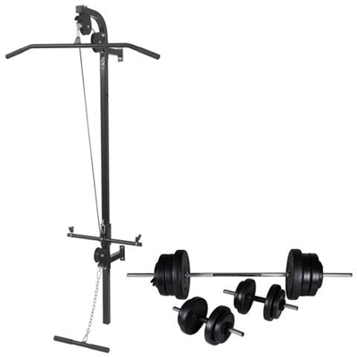Macchina Da Parete Con Bilanciere E Set Manubri 60,5 Kg