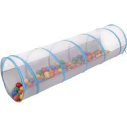 Pop-Up Tunnel Di Gioco Bambini Con 400 Palline Colorate Tubo, Grigio-Blu:Giallo/Verde/Blu/Rosso/Arancione precio