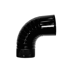 WOLFPACK 22011100 Stufa Nero Gomito 90° Vetrificato 100 mm precio