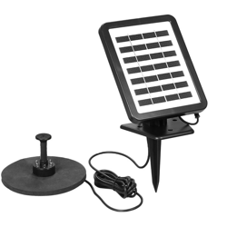 Fontana galleggiante a energia solare 7V 1.5W Kit pompa sommergibile senza spazzole per pannello solare Batteria di accumulo incorporata Luce a LED precio