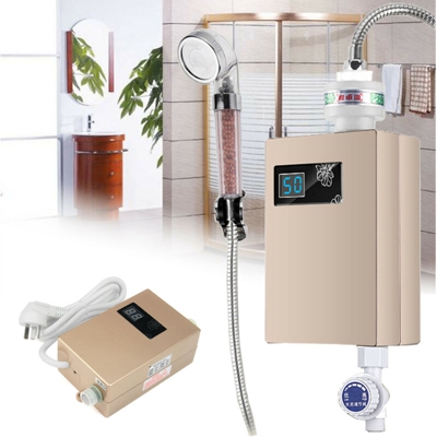 Scaldabagno Elettrico Senza Serbatoio + Ugello Doccia per Bagno Cucina 3000W 220V