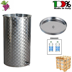 Belvivere - Contenitore Acciaio Inox Per Vino 100 Lt Con Galleggiante Ad Olio E Rubinetto precio
