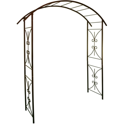 Louis Moulin 3289920030268 - Arco tubolare quadrato per piante rampicanti, in ferro anticato, 180 x 50 x 250 cm