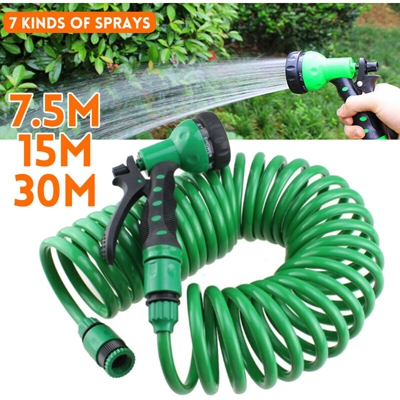 98FT 30M (7.5M 25ft) Tubo avvolgitore retrattile Bobina estensibile Ugello per nebulizzazione d'acqua Patio