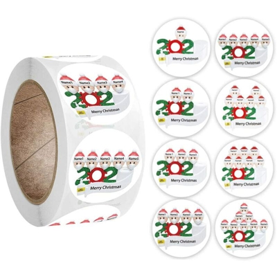 Buon Natale Adesivo Natale Sopravvissuto Etichetta Rotonda Etichetta Adesiva Busta Adesivo Carta Sigillo Busta Regalo Scatola Sacchetto Sigillo