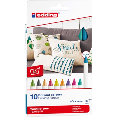 edding Pennarello per Tessuti 10 pz Multicolore 4600