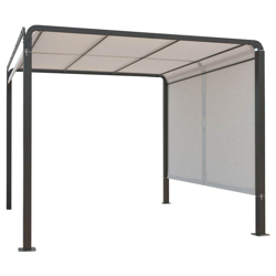 Kanpur - Pergola in tessuto poliestere 3 x 3 M - Nero e Bianco precio