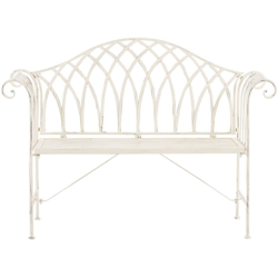 Panchina da giardino in metallo bianco 130 cm MILAZZO precio