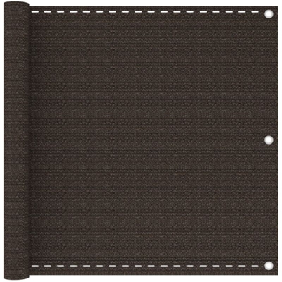 Schermo Frangivista per Balcone Marrone 90x500 cm in HDPE