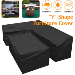 Mohoo - Custodia protettiva da giardino per mobili da esterno a forma di V. impermeabile (300x300x98) en oferta