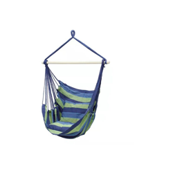 51.18x39.37 '' Deluxe Rope Swing Chair Air Swing Hammock Porche Chair Hanging (bianco, tipo B 2 cuscini e 1 bastone) en oferta