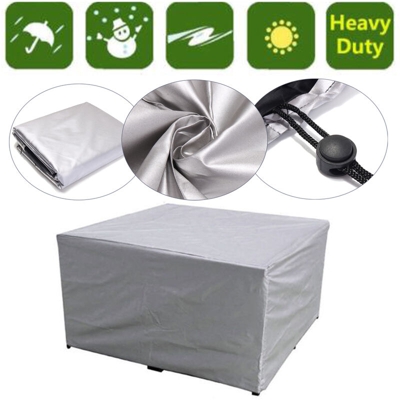 Mohoo - Copertura impermeabile per mobili da esterno, sedia, panca, copertura per patio, protezione UV (argento, 315x160x74 cm)