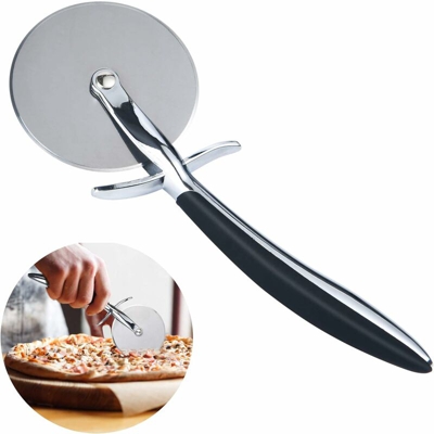 Rotella per pizza con manico in nylon, lama per coltello per pizza, tagliapizza, tagliapizza, coltello per pizza, taglia pasta per pizza facile da