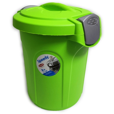 Bidone Con Ganci Speedy Lt.8 Verde Mela Stefanplast