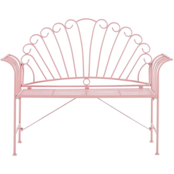 Panchina da giardino in metallo rosa 125 cm CAVINIA precio